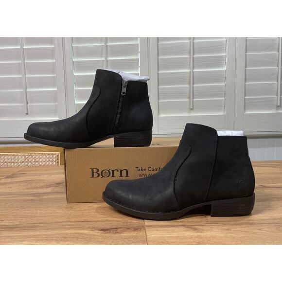 Born Women's Rani Black Boots Leather Size 7.5 NIB Waterproof Western Style - Picture 2 of 11